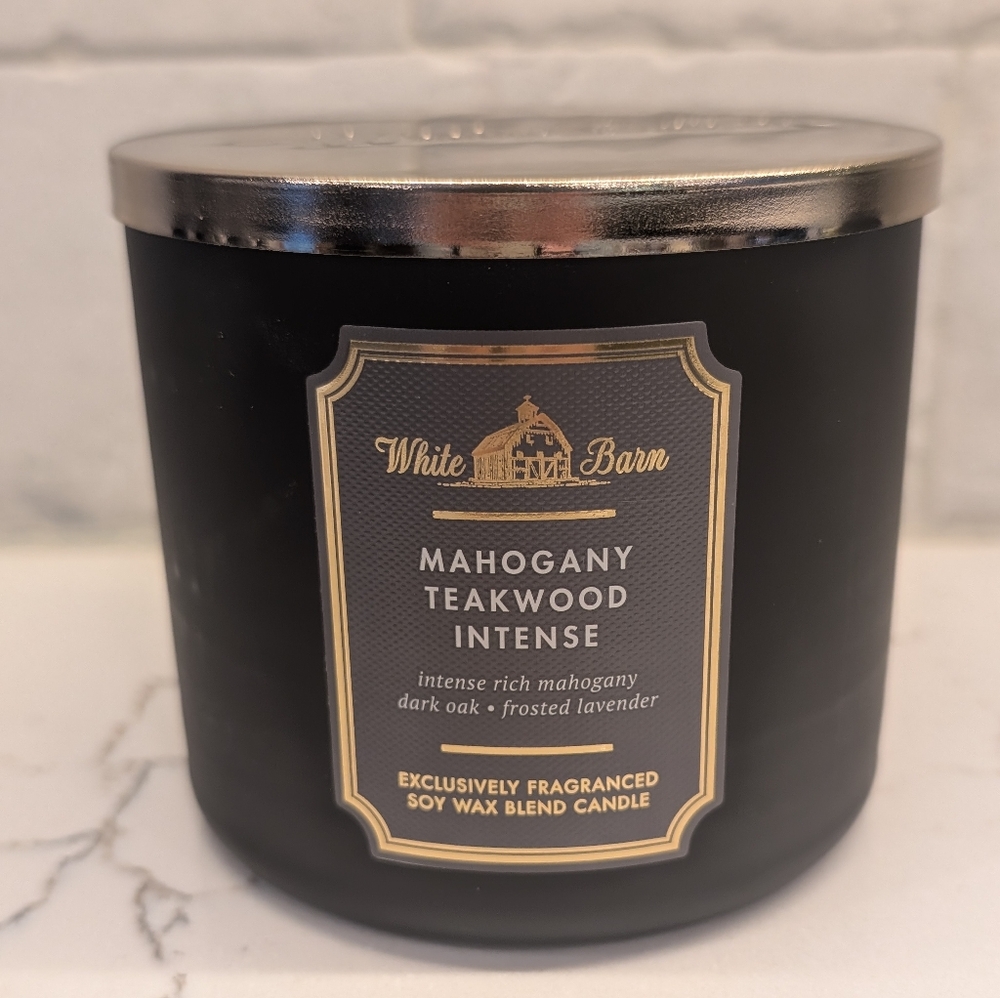 💚Bath & Body Works Soy Candle - Mahogany Teakwood Intense Scent 14.5 oz